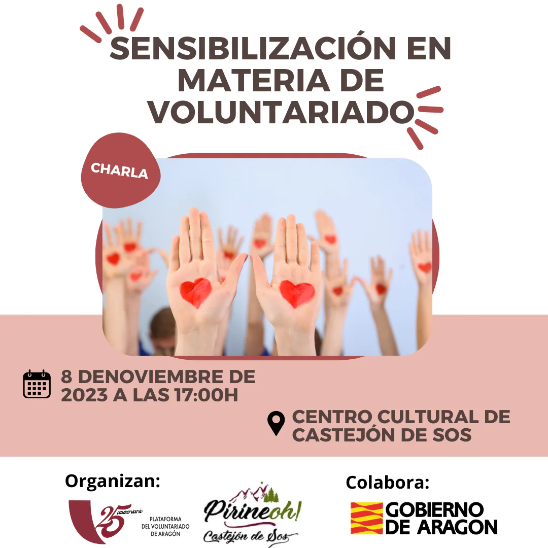 Charla Sensibilización en materia de voluntariado en Castejón de Sos | enBenas.com