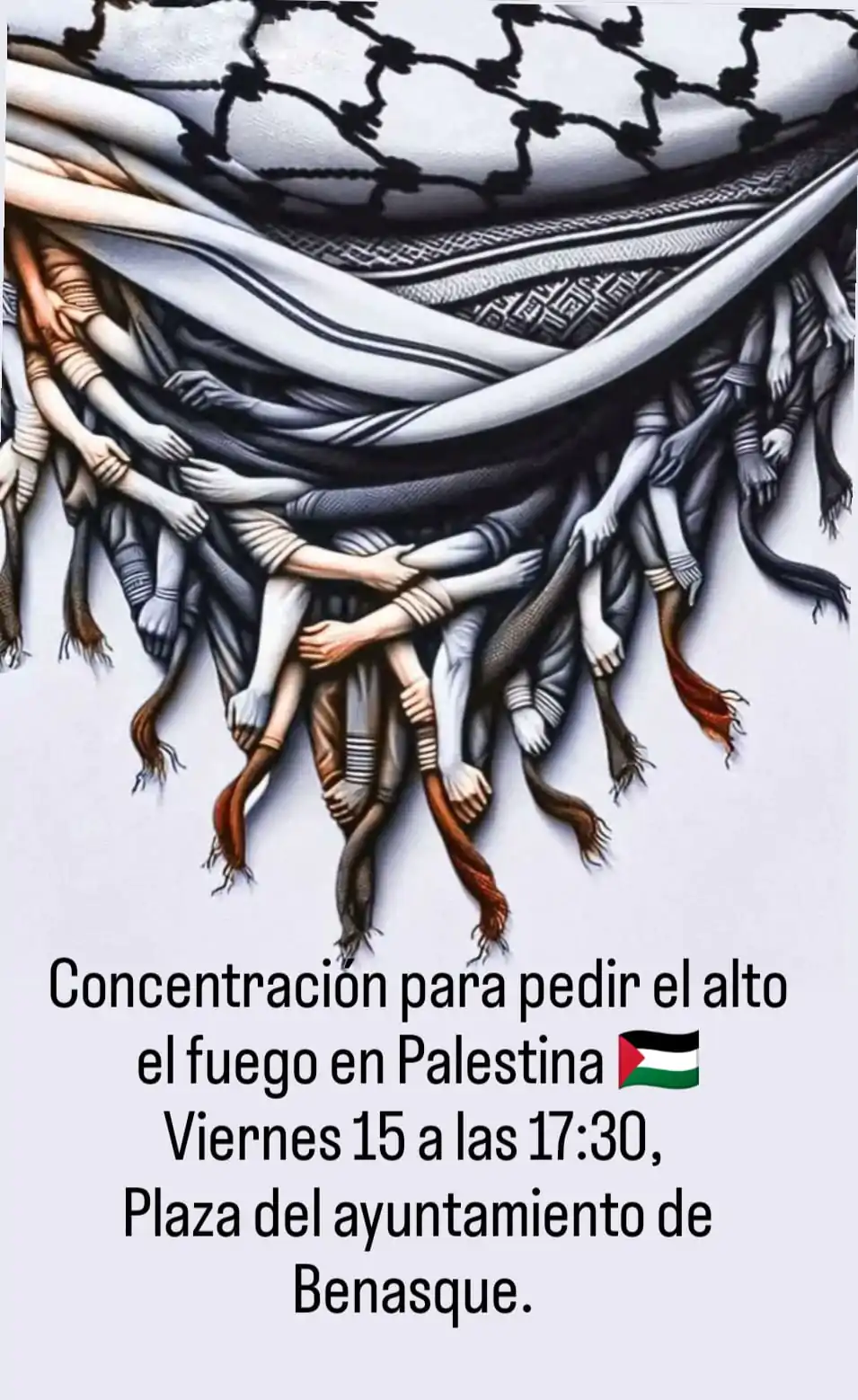 Concentración para pedir el alto el fuego en Palestina | enBenas.com