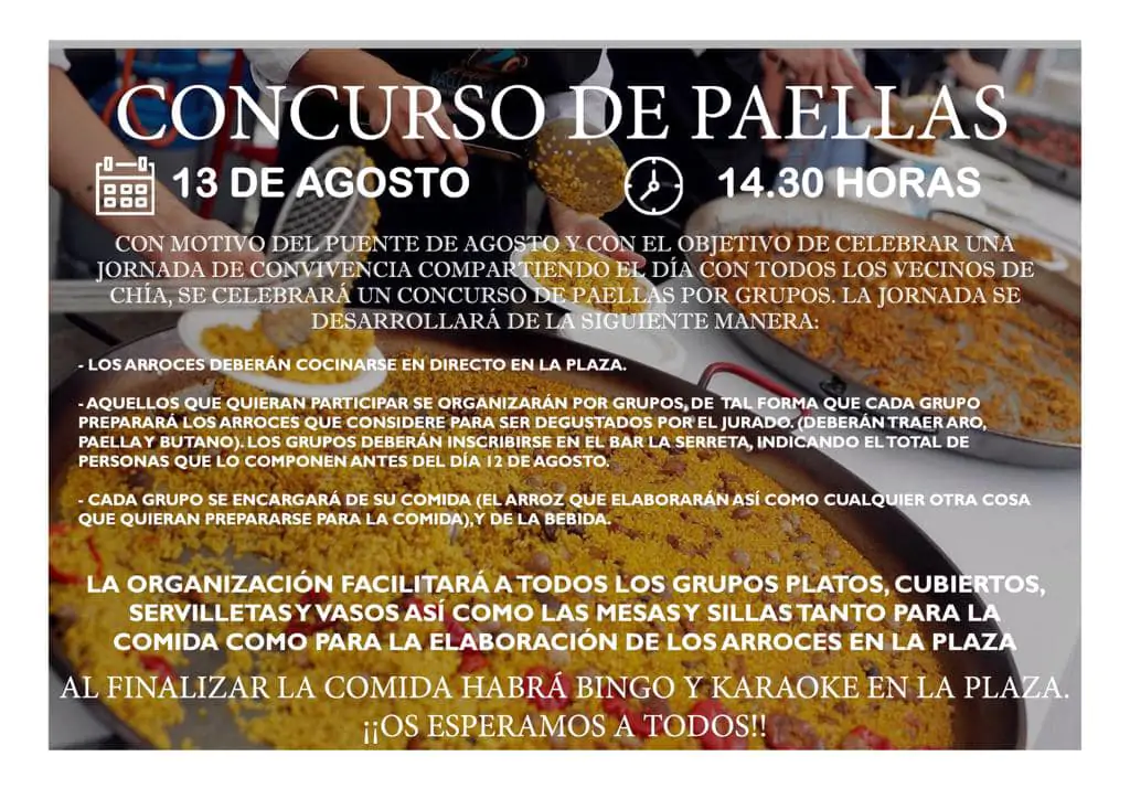 Concurso de paellas en Chía | enBenas.com