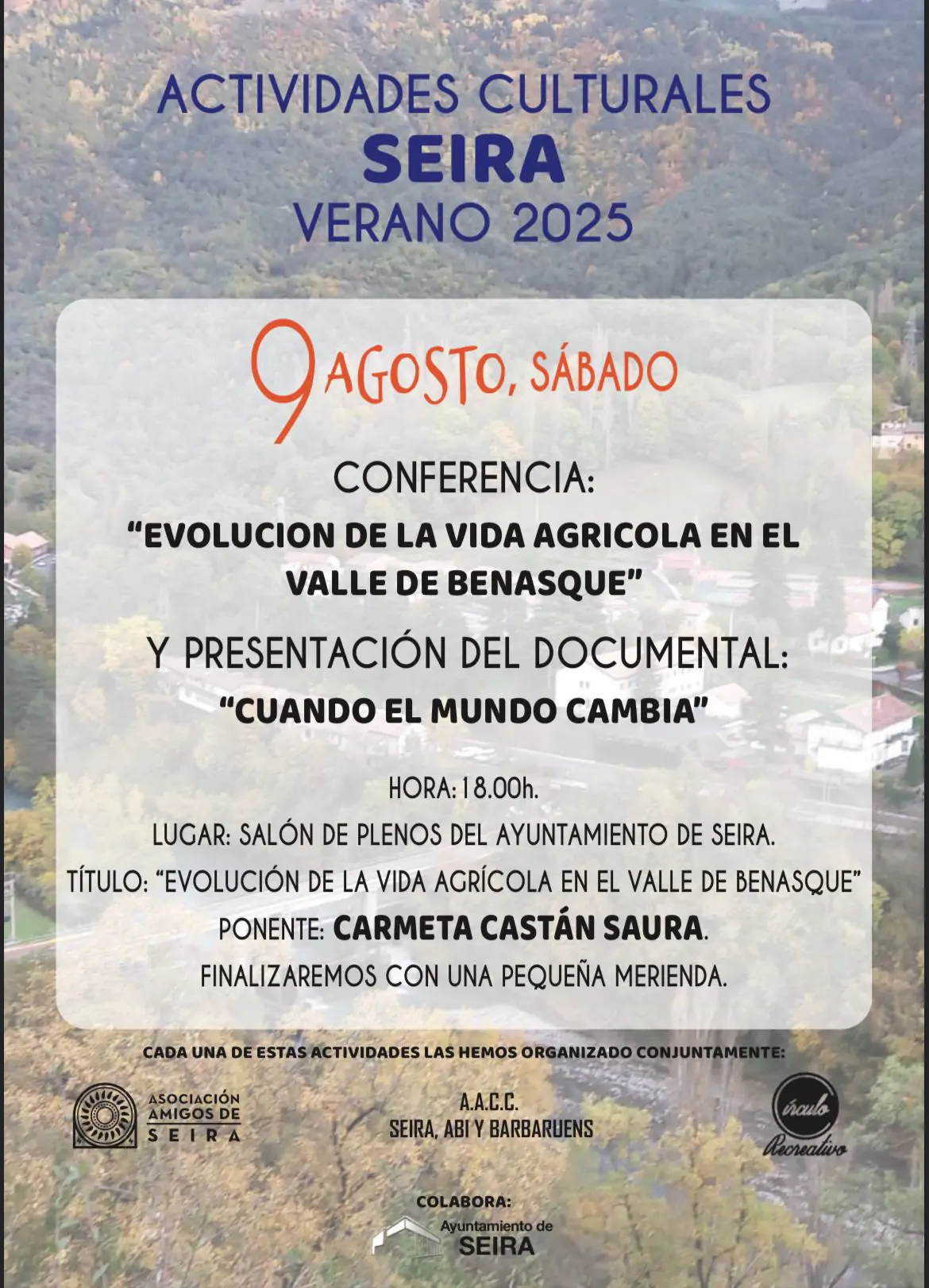 Conferencia Evolución de la vida agrícola en el Valle de Benasque | enBenas.com