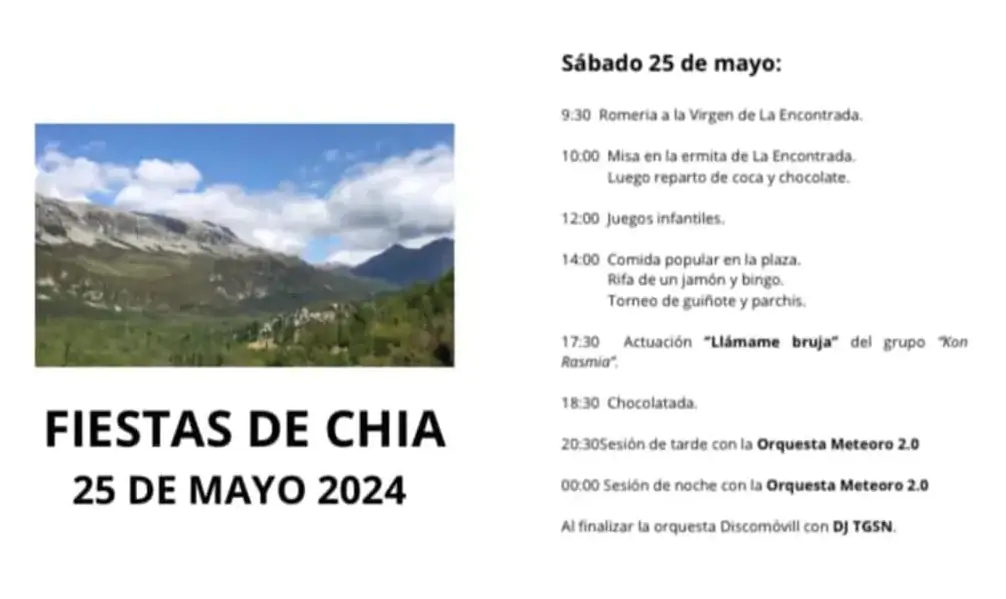Fiestas de mayo en Chía 2024 | enBenas.com