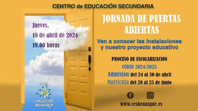 Jornada de puertas abiertas en el Instituto de Benasque | enBenas.com