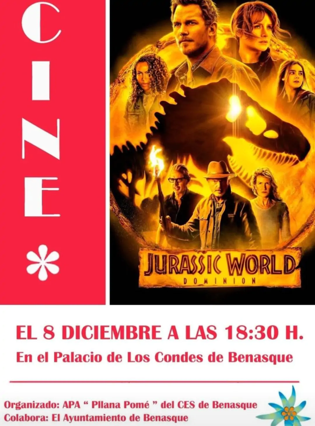Proyección de Jurassic World en Benasque | enBenas.com