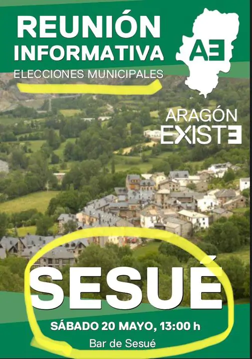 Reunión informativa de Aragón Existe en Sesué | enBenas.com