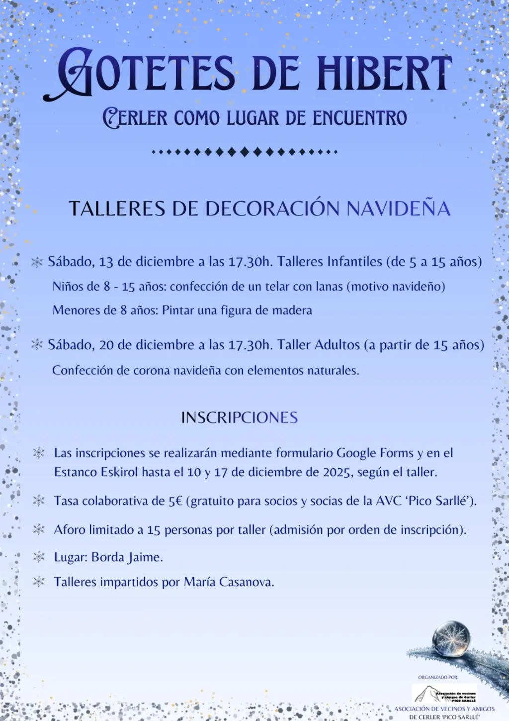 Taller de Decoración Navideña para adultos | enBenas.com