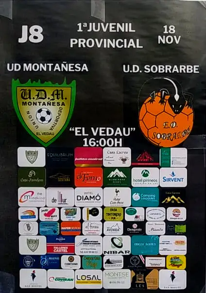 UD Montañesa (juvenil) vs. U.D. Sobrarbe - Temporada 2023/24 Jornada 8 | enBenas.com
