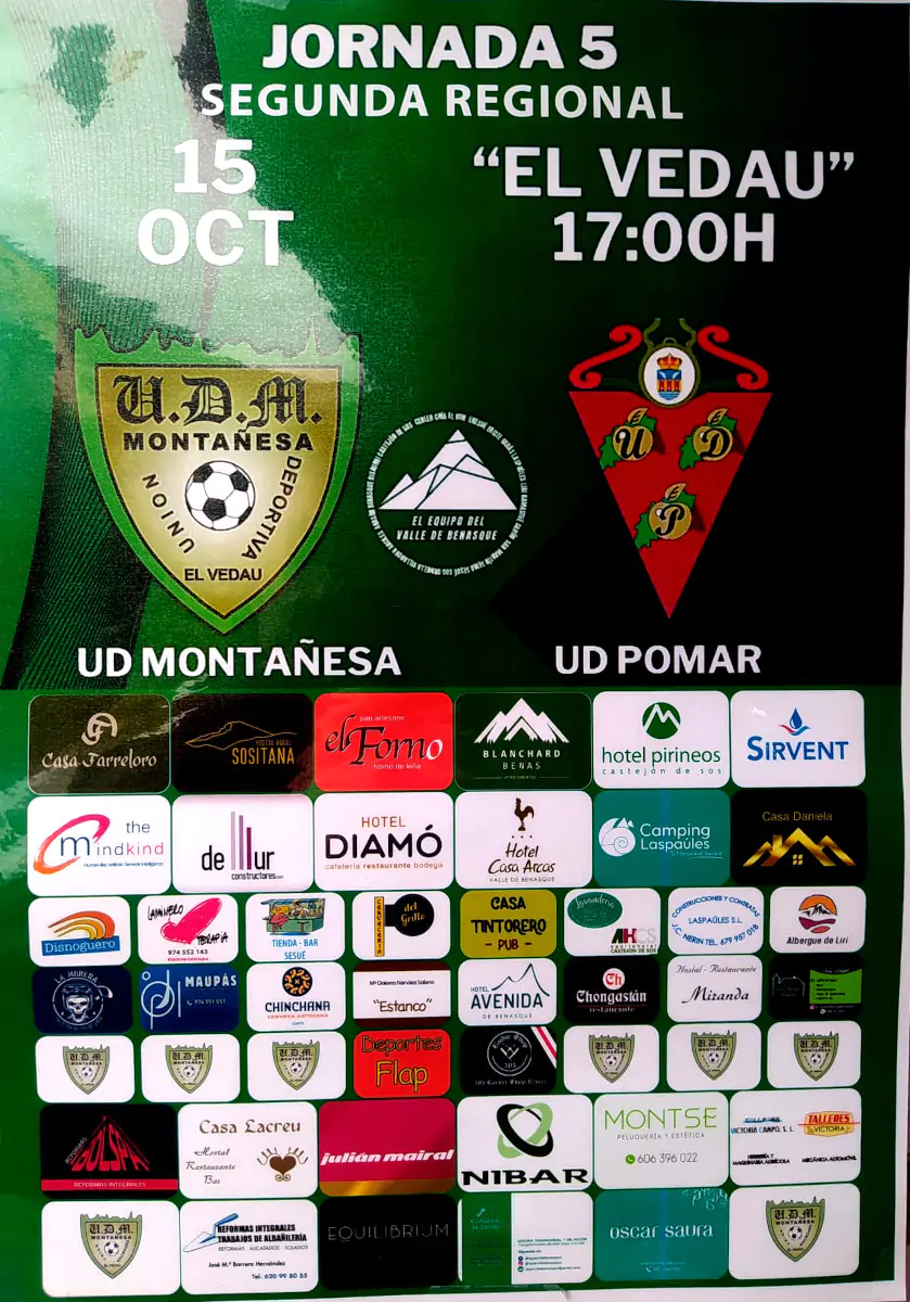 UD Montañesa vs. UD Pomar - Temporada 2023/24 Jornada 5 | enBenas.com
