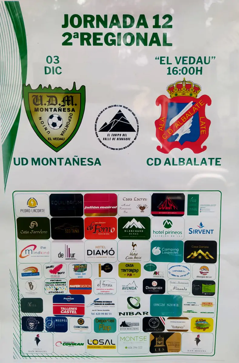 UD Montañesa vs. C.D. Albalate - Temporada 2023/24 Jornada 12 | enBenas.com