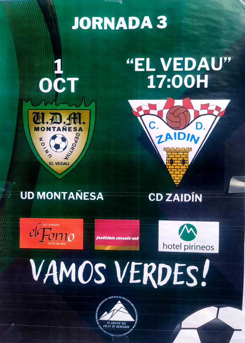 UD Montañesa vs. CD Zaidín - Temporada 2023/24 Jornada 3 | enBenas.com