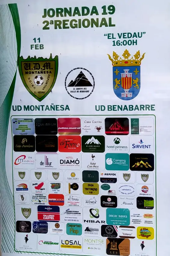 UD Montañesa vs. UD Benabarre - Temporada 2023/24 Jornada 19 | enBenas.com