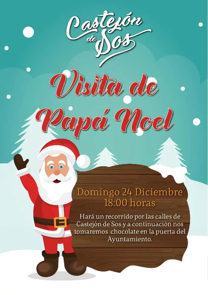 Visita de Papa Noel en Castejón de Sos | enBenas.com