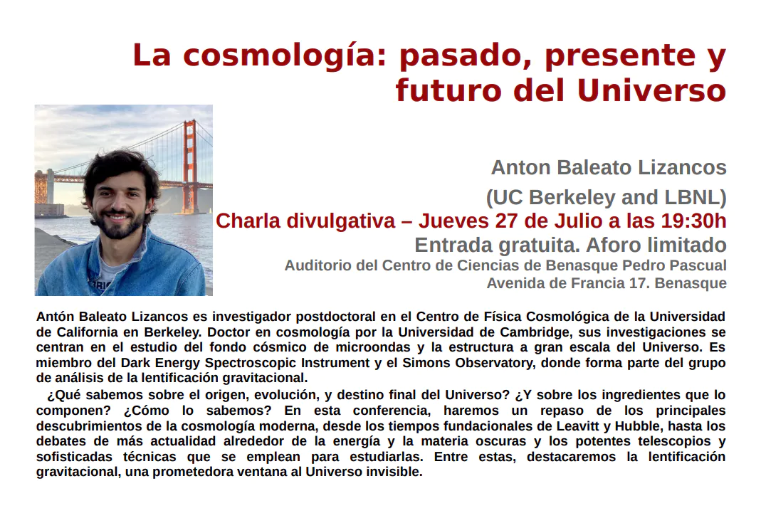 Charla La cosmología: pasado, presente y futuro del Universo | enBenas.com