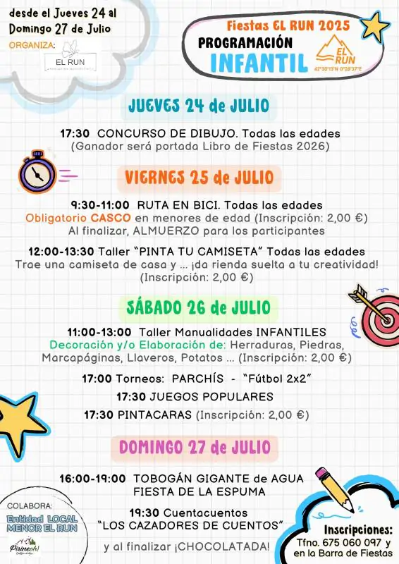 Actividades infantiles en El Run | enBenas.com